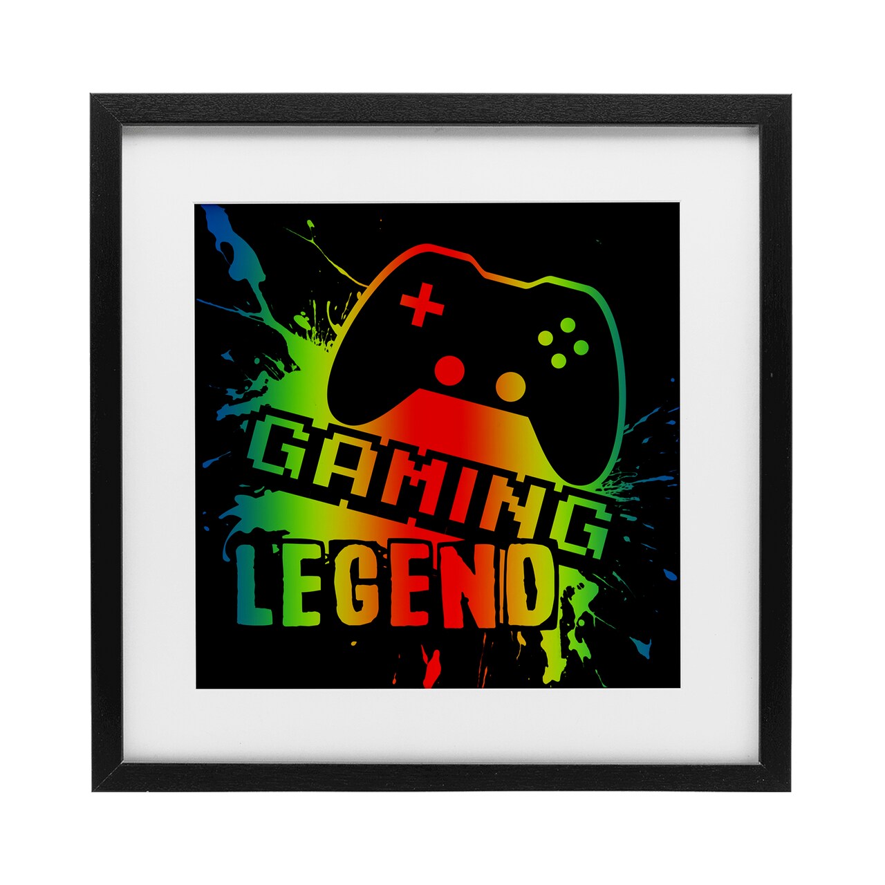 Stupell Industries Gradient Gaming Legend Framed Print Under Glass, design by Marcus Prime